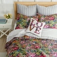 thumbnail image 4 of Levtex Home - Basel Quilt Set - King Quilt + Two King Pillow Shams - Multicolor Floral - Quilt Size (106x92in.) and Pillow Sham Size (36x20in. ) - Reversible - Cotton, 4 of 9