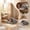 Gray, variant on Cififendec Small Pet Semi Enclosed Cave Bed, 12.6"×11.81", Warm Grid Pattern Hideout Nest for Rabbit Guinea Pig Kitten Hedgehog Indoor Resting