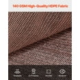 thumbnail image 3 of VEVOR 90% Sun Shade Cloth, 8 x 12 ft Pergola Shade Cover with Stainless Steel Grommets, Sun Shades Canopy Privacy Screen with 140 GSM HDPE Material, for Outdoor, Patio, Garden, and Backyard (Brown), 3 of 9