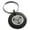 Black, variant on Stainless Steel Tokugawa Samurai Crest Engraved Small Medallion Circle Charm Keychain Keyring