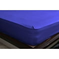 thumbnail image 3 of The Great American Store 1PC Solid Fitted Sheet - 1800 Series Brushed Microfiber 15 Inch Deep Pocket - Wrinkle, Fade, Stain Resistant - Hypoallergenic - King Size Solid Royal Blue, 3 of 4