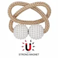 thumbnail image 4 of 1/2PCS Pearl Magnetic Curtain Clip Curtain Holders Tie Back Buckle Clips Hanging Ball Buckle Tie Back Curtain Decor Accessories, 4 of 10