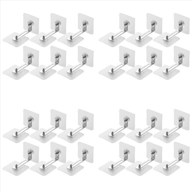Anclajes de Muebles Anclajes de Pared, Anclajes de Muebles Antipuntas Sin Taladro, Anclajes de Pared de Muebles Adhesivos para 24 Piezas