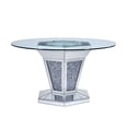 thumbnail image 5 of Acme Noralie Dining Table in Mirrored, Faux Diamonds and Clear Glass, 5 of 5
