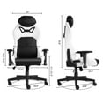 thumbnail image 7 of Ergonomic Gaming Chairs for Adults with High-Density Memory Foam | Swivel Comfortable Office Chair, Big and Tall Video Game Chair, High Back Computer Chair for Home, Office, Black White, 7 of 7