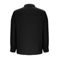 thumbnail image 4 of Soki Chemises Texturées à Boutons pour Femmes Manches Longues Unies Blouses Tendance avec Col et Poches, 4 of 6