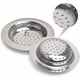 thumbnail image 3 of 2 coladores para fregadero de cocina con asa, colador para fregadero de acero inoxidable con asa, rejilla para bandeja de cocina, 110 mm de diámetro, fácil de limpiar, 3 of 5