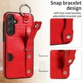thumbnail image 2 of TECH CIRCLE Case for Samsung Galaxy A35 (6.6") 2024 - Lightweight Leather Phone Case with Stand & Card Holder & Buckle & Hand Strap, Protective Functional Cover, Red, 2 of 8