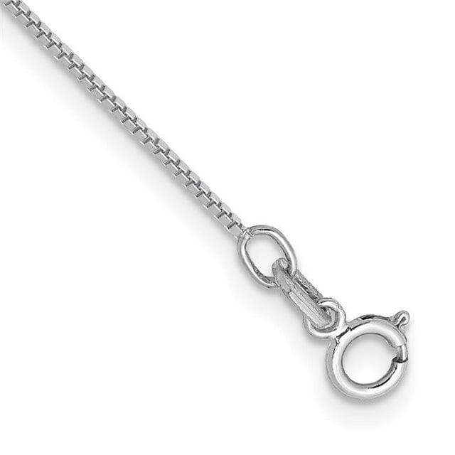 Quality Gold WLB050-10 14K Or Blanc 10 Po 0.7 mm Boîte avec Anneau à Ressort Fermoir Chaîne Cheville