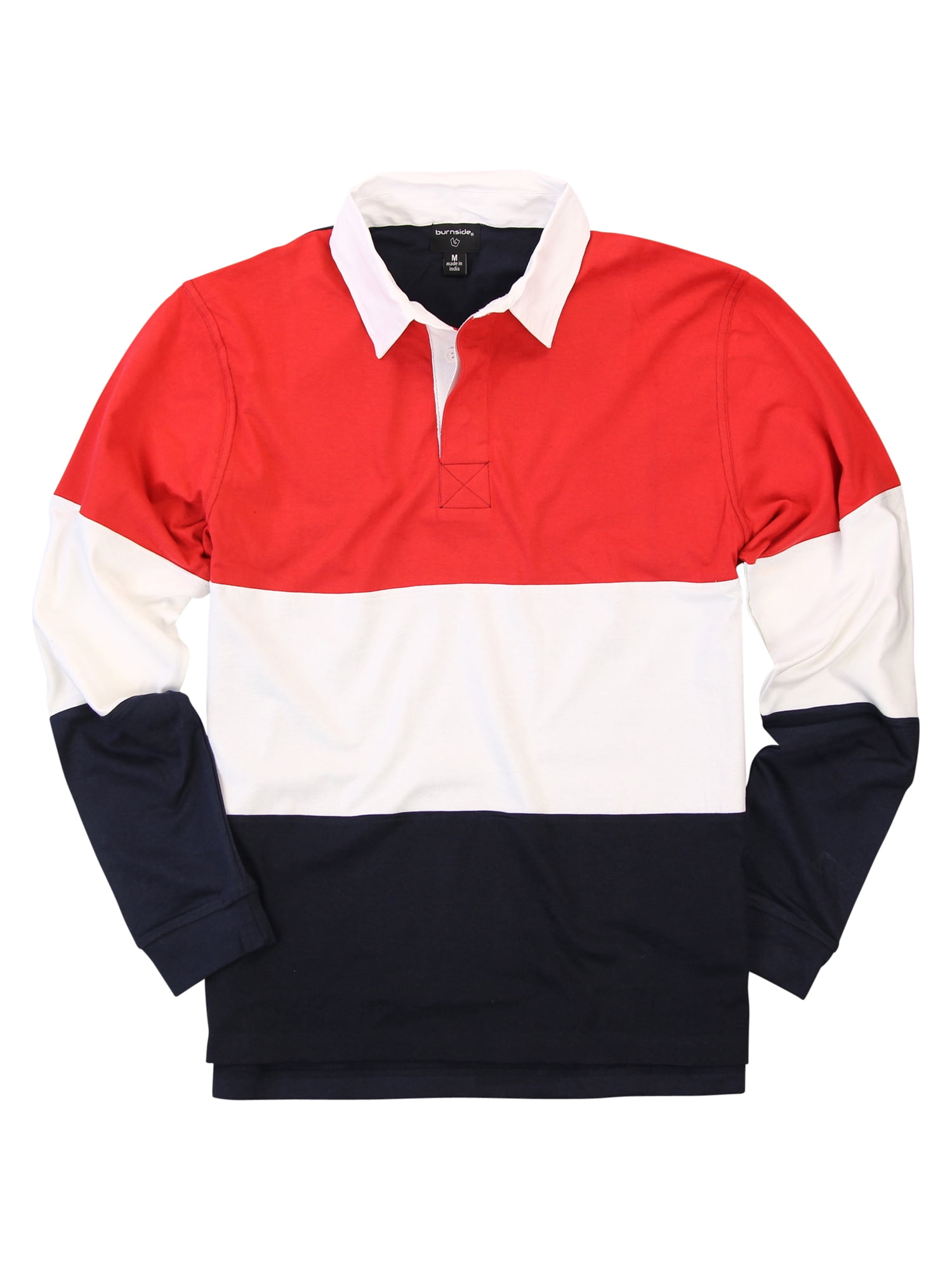 Long Sleeve Big Striped Rugby Polo Red, Red And White Striped Rugby Shirt
