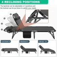 thumbnail image 4 of Slsy Folding Camping Cots for Adults, Adjustable 4-Position Reclining Folding Chaise with Mattress & Pillow, Portable Folding Lounge Chair Sleeping Cots Bed, 4 of 14