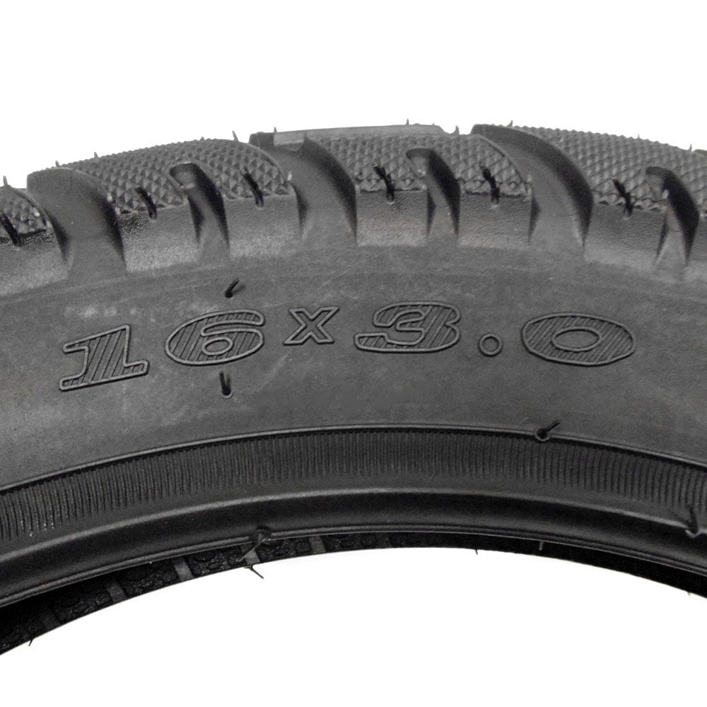 Street Tread Tire Size 16x3.0 Fits Electric Bikes, Scooters, e-Bikes, Mopeds, Kids Bikes BMX