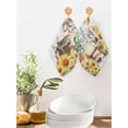 thumbnail image 2 of Sunflowers Trucks Kitchen Dish Towels for Drying Dishes Set of 4, Spring Farmhouse Eucalyptus Gray Wooden Waffle Weave Microfiber Hand Tea Bathroom Towels Quick Dry & Absorbent Towel 12x12, 2 of 7