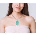 thumbnail image 3 of Handmade Amazonite Pendant Necklace 18" - Beautiful Gemstone with Brass, Silver Plated/Coated/Overlay, Nickel Free, Elegant Simplicity for Women from Kirti Gems, 3 of 5