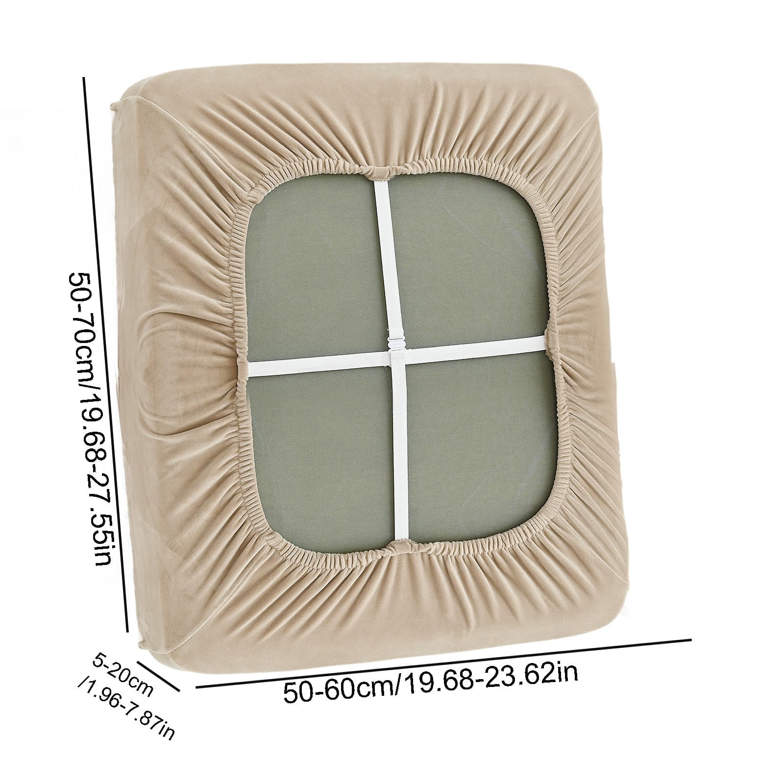 Super Stretch Individual Seat Cushion Covers,Couch Cushion Covers Slipcover Sets Thick Fabric for 19-28in Cushion