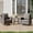 Gray, variant on Homrest 3 Piece Outdoor Swivel Chairs -All Weather Wicker Patio bistro table and chairs set of 2 Small Patio Furniture Set for Balcony Porch Deck Backyard (Grey)