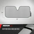 thumbnail image 4 of Motor Trend Front Windshield Sun shade - Accordion Folding Auto Sunshade for Car Truck SUV 58 x 24 Inch (Gray) - AS-311-GR_am, 4 of 9