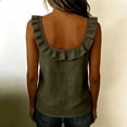 thumbnail image 4 of CAIVO Women Casual Round Neck T Shirt With Lace Trim Short Sleeve Blouse Soft Everyday Basic Tops Fly Sleeve O-Neck Solid Color Breathable T-Shirts, 4 of 8