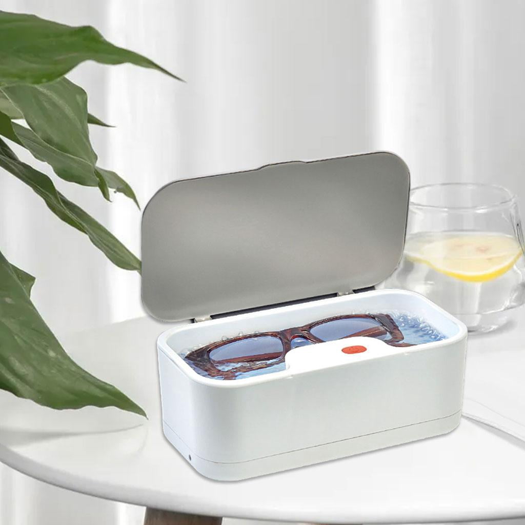 FVDPWYE Ultrasonic Cleaner Machine USB Rechargeable 5W Portable Timing Professional Tool for Razor Eyeglasses Necklaces Dentures Washing