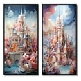 thumbnail image 2 of Designart "Castles curious Wonder Pastel III" Castles Framed Wall Art Set Of 2 - Multi-Color Architecture Frame Gallery Set For Office Decor, 2 of 7