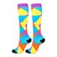 thumbnail image 3 of Calcetines de compresión Qarigey hasta la rodilla deportivos unisex para correr ciclismo Colorido Cuadros S/M, 3 of 6