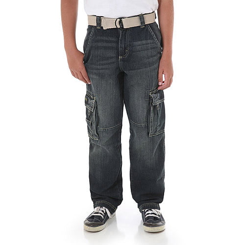 Jeans Co. Husky Boys' Belted Fashion Cargo Jeans - Walmart.com