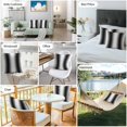 thumbnail image 6 of White Black Outdoor Pillow Covers, Waterproof Decorative Throw Pillowcases Set of 2, Modern Gradient Vertical Stripes Geometric Couch Cushion Cases with Zipper for Outside Patio Garden Sofa 20"x20", 6 of 9