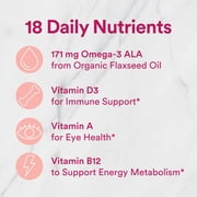 SmartyPants Womens Organic Multi & Vegetarian Omega 3 Gummy Vitamins with D3, C & B12 - 90ct