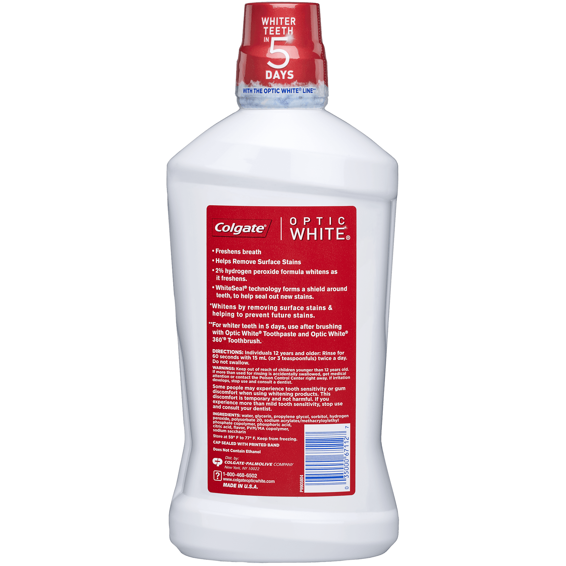 Colgate Optic White Whitening Mouthwash Fresh Mint 946ml 32 Fluid Ounce Walmart Com Walmart Com