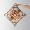 thumbnail image 2 of Boho Pillows Covers 18x18 Inch Set of 2 Bohemian Vintage Carpet Pattern Throw Pillows Brown Blue Ethnic Floral Medallion Decorative Cotton Linen Outdoor Cushion Cases for Home Sofa Living Room Couch, 2 of 6