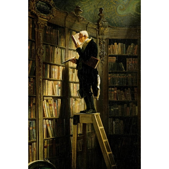 Art.com The Bookworm, 1850 Giclee Print, 12" x 18"