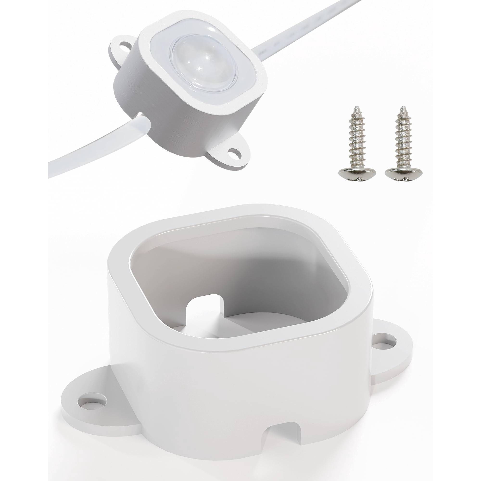 Light Clips for Govee Outdoor Lights H706, Mounting Brackets for Govee Pro Outdoor Lights, for Govee Pro Permanent Outdoor Lights Extension（White） (60)