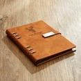 thumbnail image 2 of SLYNSHome A5 Discbound Notebook A5 Binder 6 Ring Journal Notebooks,Refillable Notebook with Removable Pages for Work Meeting Office Supplies - Brown, 2 of 9