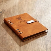 PEONAVET Paper notebook Binder Notebook Detachable Notebook Large Capacity Loose-Leaf Book A5 Refillable Notebook