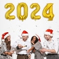 thumbnail image 4 of CSChome New Year Party Decorations New Year Balloons Set 32 Inch 2024 Golden Starburst Number Party Decorations, 4 of 6