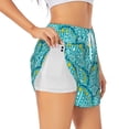 thumbnail image 3 of Lsque Beautiful Seashells Printed Women's Running Shorts with Liner Pockets,Elastic Quick Dry Workout Athletic Gym Yoga Shorts,Womens High Waist Shorts-Large, 3 of 9