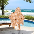 thumbnail image 3 of Yayeee Kids Hooded Towel with Hand Pockets Beach Soft Absorbent Bath Wrap 50 x 23.5 inch, Orange Ghost Plaid Pattern, 3 of 5