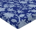 thumbnail image 2 of Ambesonne Floral Fitted Sheet, Paisley Pattern Ottoman, Twin XL Size, Royal Blue, 2 of 3