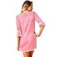 thumbnail image 1 of ABPHQTO Túnica de playa con ribete de pompones de ganchillo rosa para mujer, 1 of 5