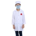 thumbnail image 1 of TOPTIE Blouse de Laboratoire pour Enfant avec Capuchon-Blanc-14, 1 of 6