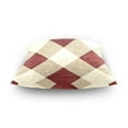 thumbnail image 4 of Throw Pillow Covers Soft Comfortable Pillow Case Decorative Pillowcase 18" x 18" Red and Beige Checkered, 4 of 7