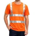 thumbnail image 2 of Mens high vis shirts Quick Dry Hi Vis Reflective Safety Short Sleeve T Shirts Construction Work Shirts with Reflective Strips Orange 4XL, 2 of 6