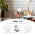 thumbnail image 3 of Kdxio Tropical Jungle Flamingo Print Tissue Box Cover,Square Decorative PU Leather Facial Paper Case Organizer Holder Dispenser for Bathroom,Night Stands,Desk,Car 5.2''X5.2''X5.2'', 3 of 8