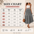 thumbnail image 4 of Enmain Flowy Maxi Skirt for Women Floral Pleated High Waist Drawstring Tiered Skirts with Pockets, 4 of 8