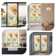 thumbnail image 7 of Vintage Poppy Window Privacy Film Orange Blue Yellow Floral Watercolor Flowers Decorative Glass Window Film UV Blocking Static Cling Non-Adhesive Sticker Covering for Home Door 35.4x78.7 inches, 7 of 7