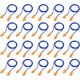 thumbnail image 1 of 20 pares de tapones para los oídos con cordón, tapones para los oídos de silicona reutilizables con cuerda, tapón para los oídos con cancelación de ruido para dormir, protección auditiva, azul, 1 of 5