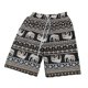 thumbnail image 1 of Pantalones cortos de playa para mujer y hombre, ropa de verano, ropa de playa bohemia, cintura elástica, Tailandia Marrón, 1 of 9