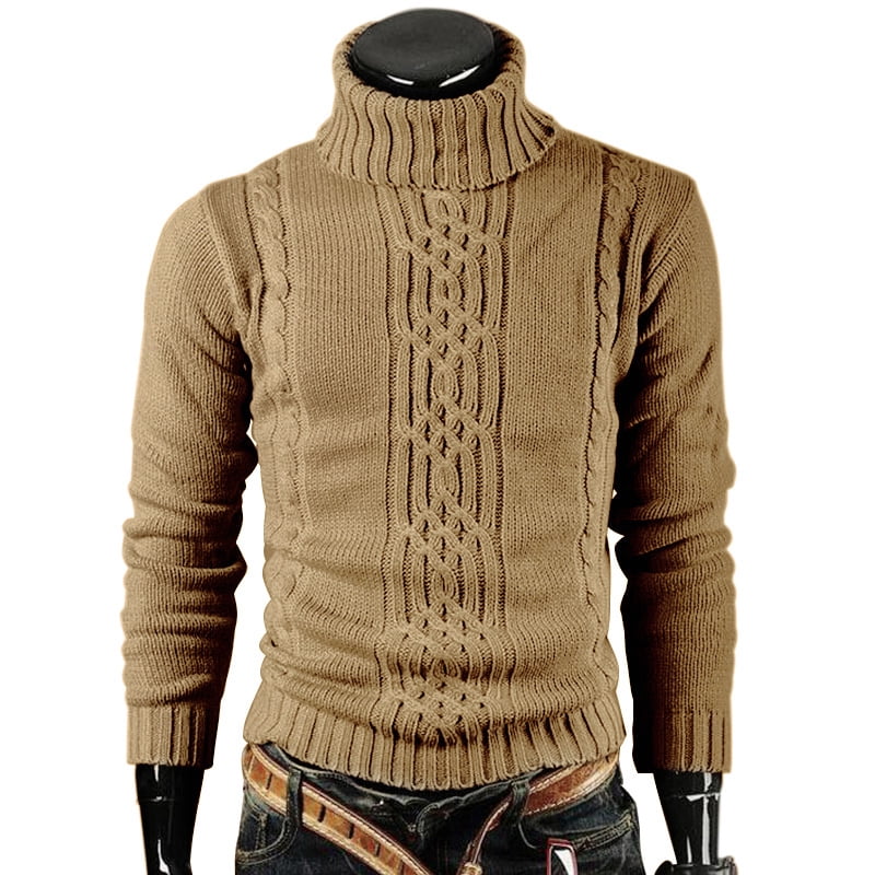 DressU Mens Cardigan Winter Leisure Zip-up Warm Pullover Sweater
