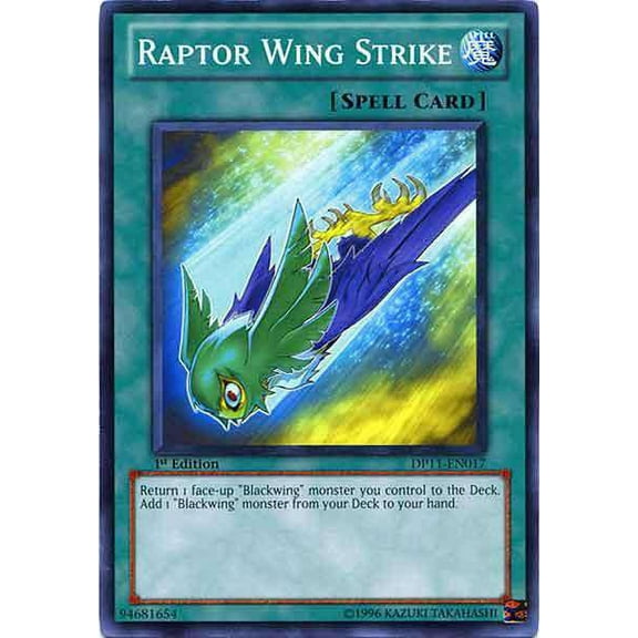 YuGiOh Duelist Pack Crow Common Raptor Wing Strike DP11-EN017