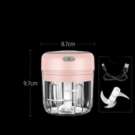 

Toyella Wireless Mini Baby Food Supplement Electric Garlic Pulling Garlic Pressing Garlic Stirring Garlic Pink 250ml